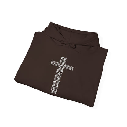 Faith Hoodie with White Cross Bible Verse Design