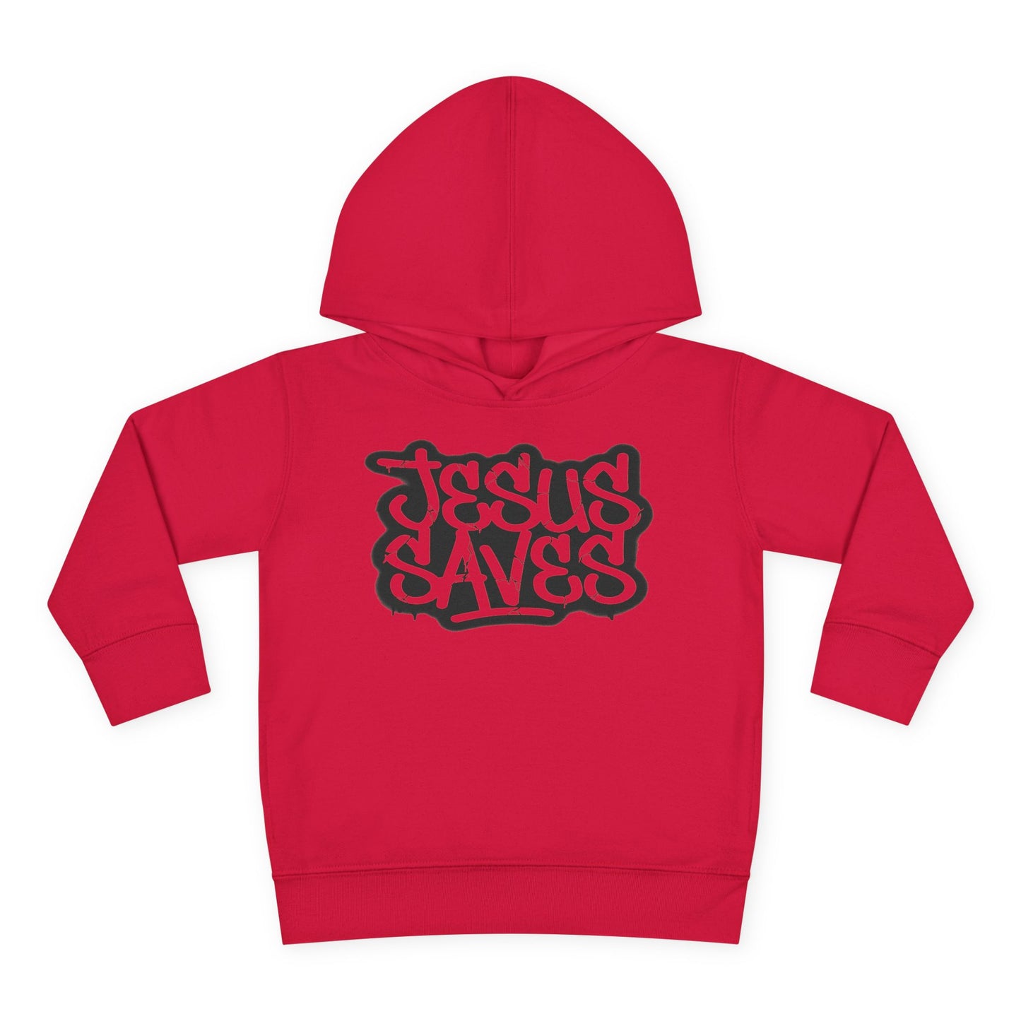 Jesus Saves graffiti youth hoodie front view

