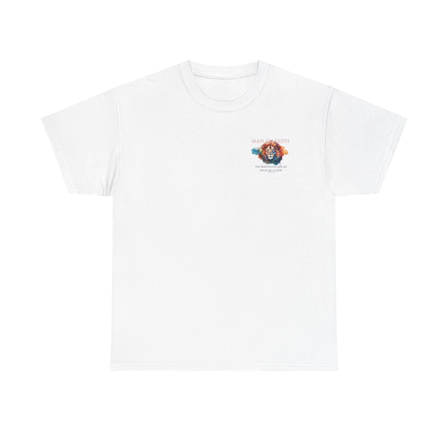 "Man of Faith" Lion T-Shirt - Proverbs 28:1