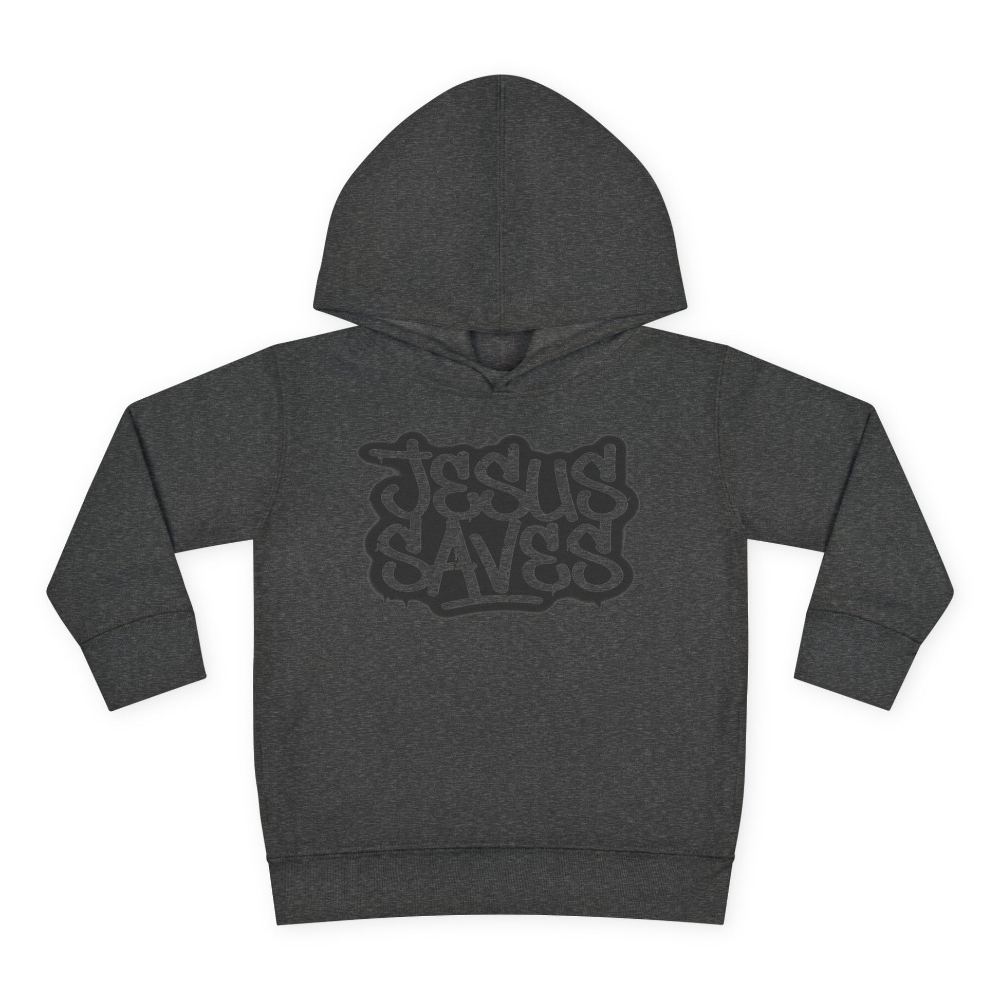 Jesus Saves graffiti youth hoodie front view


