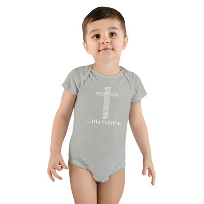 Little Faithful Cross Bible Verse Baby Onesie
