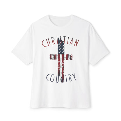 Christian Country American Flag Cross T-Shirt