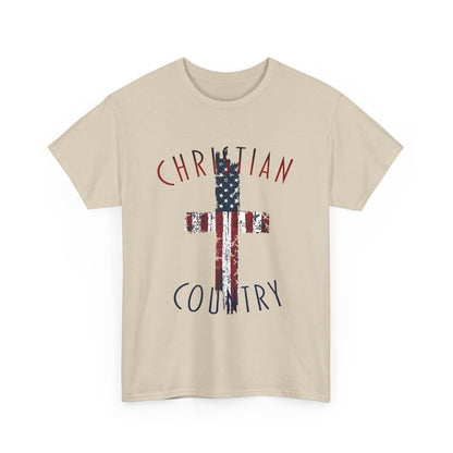 Christian Country American Flag Cross T-Shirt