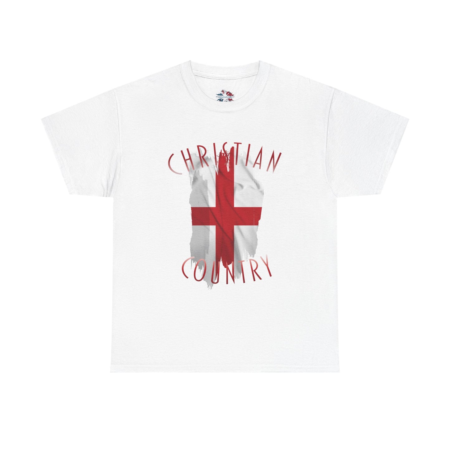 Christian Country England Flag T-Shirt, Unisex Graphic Tee, Faith-Based British Pride Apparel, Spiritual Gift