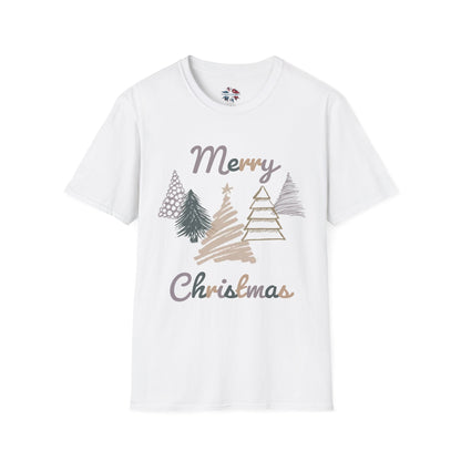 "Whimsical Sketch Merry Christmas Tree Tee