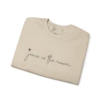 Jesus is the Reason Christmas Crewneck Sweatshirt Women Christian Holiday Gift