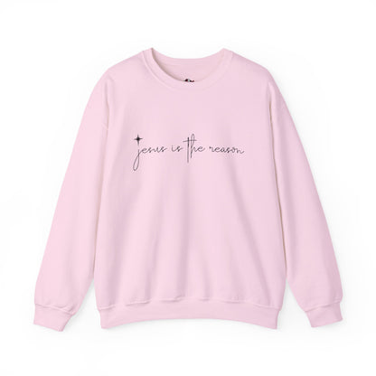 Jesus is the Reason Christmas Crewneck Sweatshirt Women Christian Holiday Gift